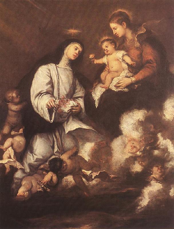 Jose Antolinez St Rose of Lima before the Madonna oil painting image